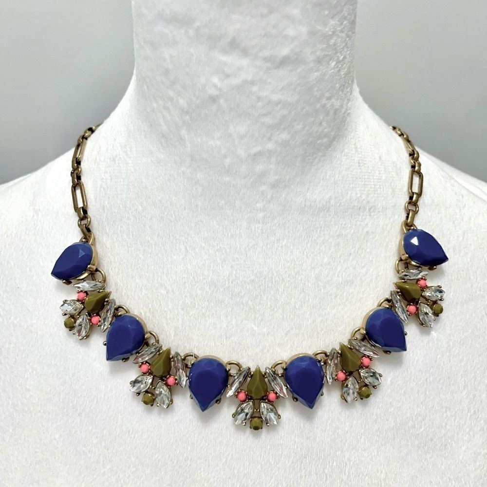 J.Crew Blue/Olive/Statement Necklace